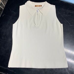 Belldini bling short sleeve pullover white sweater anthropology summerwear large